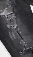 Load image into Gallery viewer, Black Gao Zipper Jean
