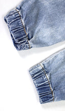 Load image into Gallery viewer, LT.Blue Drop Crotch Denim Jogger