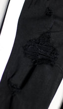 Load image into Gallery viewer, Black White Track Zipper Jean
